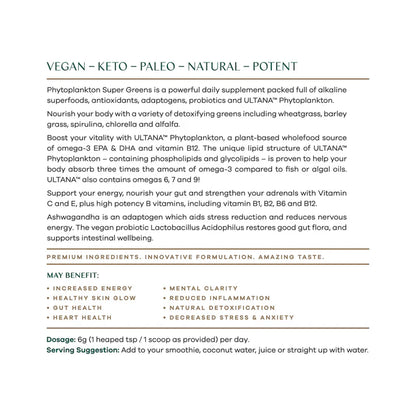 Phytoplankton Super Greens Powder 180g